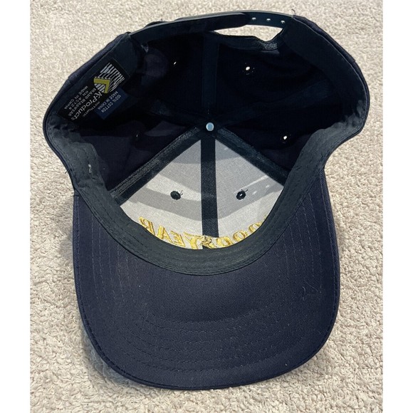 Vintage K Products Blue Goodyear Classic Wingtip Logo Snapback Hat Adult OSFA - Picture 3 of 4